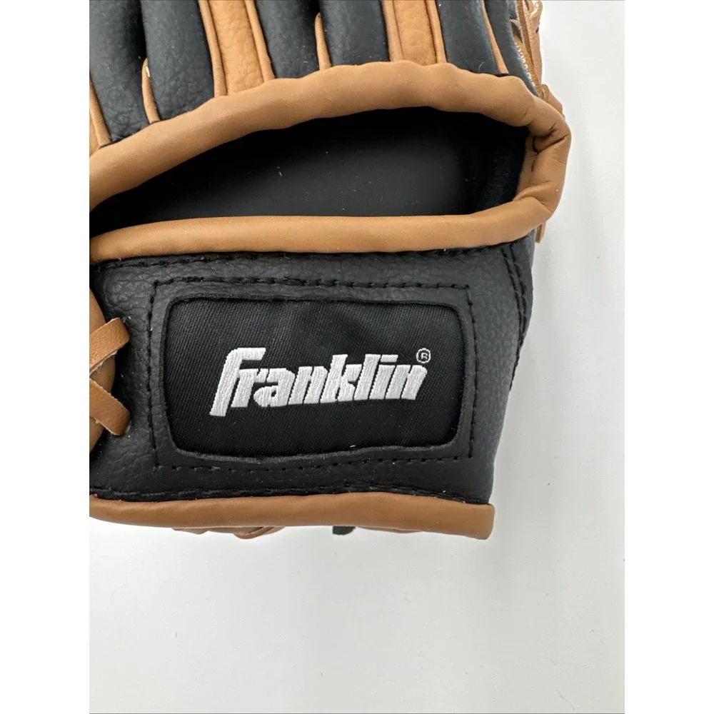 Baseball Glove Right Hand Throw Youth ‎ Franklin 9.5 Inch Black and Brown